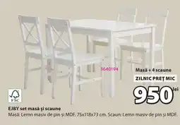 JYSK EJBY set masă şi scaune Ofertă