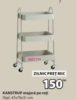JYSK KANSTRUP etajeră pe roţi Ofertă