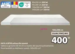 JYSK HASLA BF50 saltea din spumă Ofertă