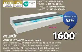JYSK WELLPUR KVITA GF85 saltea din spumă Ofertă