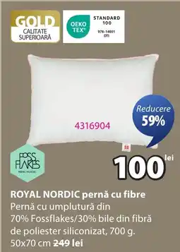 JYSK ROYAL NORDIC pernă cu fibre Ofertă
