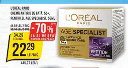 Mega Image L'ORÉAL Paris Cremă antirid de faţă, 55+ pentru zi, age specialist Ofertă