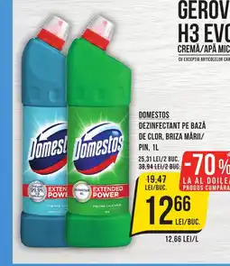 Mega Image DOMESTOS Dezinfectant pe bază de clor, briza mării/ pin Ofertă