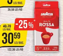 Mega Image LAVAZZA Qualita rossa cafea măcinată Ofertă