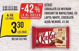 Mega Image KITKAT Ciocolată cu interior crocant de napolitană Ofertă
