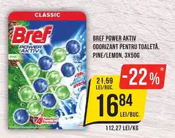 Mega Image Bref Power aktiv odorizant pentru toaletă, pine/lemon Ofertă