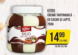 Mega Image KITBIS Cremă tartinabilă cu cacao și lapte Ofertă
