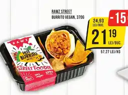 Mega Image Rawz street Burrito vegan Ofertă