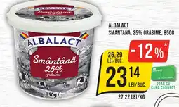 Mega Image ALBALACT Smântână, 25% grăsime Ofertă