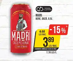 Mega Image MADRI Bere, doză Ofertă