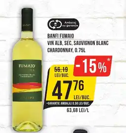 Mega Image BANFI FUMAIO Vin alb, sec, sauvignon blanc chardonnay Ofertă
