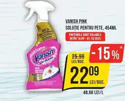 Mega Image VANISH Pink Soluţie pentru pete Ofertă