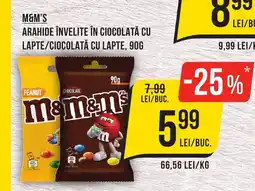 Mega Image M&M'S Arahide învelite în ciocolată cu lapte/ciocolată cu lapte Ofertă