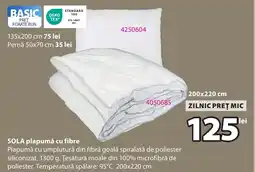 JYSK SOLA plapumă cu fibre Ofertă