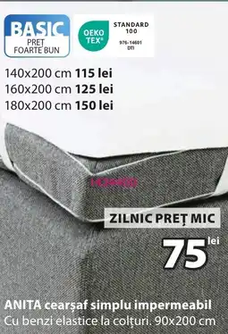 JYSK ANITA cearsaf simplu impermeabil Ofertă