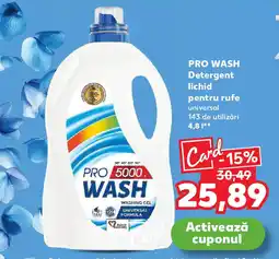 Kaufland PRO WASH Detergent lichid pentru rufe Ofertă