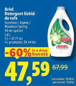 Lidl Ariel Detergent lichid de rufe Ofertă