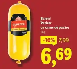 Lidl Baroni Parizer cu carne de pasăre Ofertă