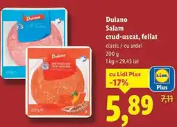 Lidl Dulano Salam crud-uscat, feliat Ofertă