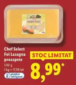 Lidl Chef Select Foi Lasagna proaspete Ofertă