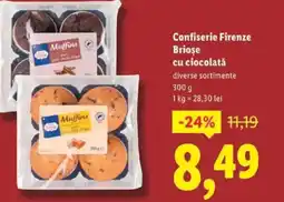 Lidl Confiserie Firenze Briose cu ciocolată Ofertă