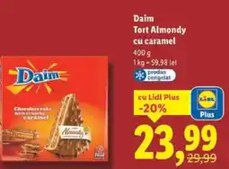 Lidl Daim Tort Almondy cu caramel Ofertă