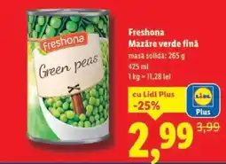 Lidl Freshona Mazăre verde finǎ Ofertă
