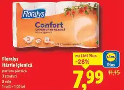 Lidl Floralys Hârtie igienicǎ parfum piersică Ofertă