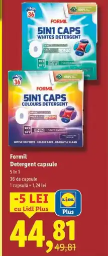 Lidl Formil Detergent capsule Ofertă