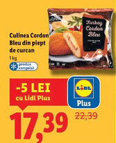 Lidl Culinea Cordon Bleu din piept de curcan Ofertă