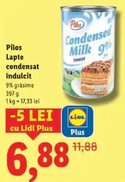 Lidl Pilos Lapte condensat îndulcit Ofertă