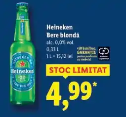 Lidl Heineken Bere blondǎ Ofertă