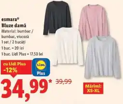 Lidl Esmaraⓡ Bluze damă Ofertă