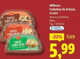 Lidl Milbona Cubuleţe de brânză, în ulei Ofertă