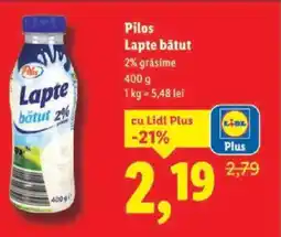 Lidl Pilos Lapte bătut 2% grăsime Ofertă