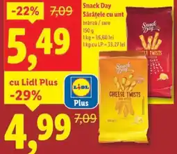 Lidl Snack Day Sărățele cu unt Ofertă
