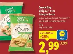 Lidl Snack Day Chipsuri orez integral brun Ofertă