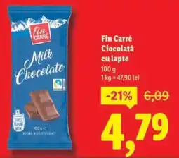 Lidl Fin Carré Ciocolată cu lapte Ofertă