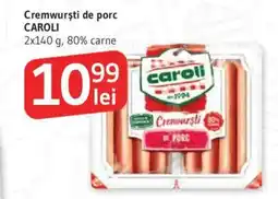 Supeco Cremwurști de porc CAROLI Ofertă