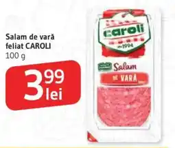 Supeco Salam de vară feliat CAROLI Ofertă
