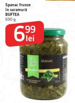 Supeco Spanac frunze în saramură BUFTEA Ofertă