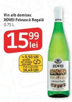Supeco Vin alb demisec JIDVEI Fetească Regală Ofertă