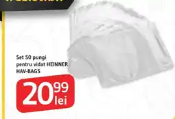 Supeco Set 50 pungi pentru vidat HEINNER HAV-BAGS Ofertă