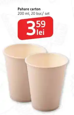 Supeco Pahare carton Ofertă