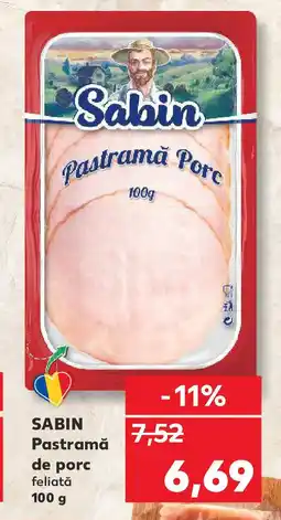 Kaufland SABIN Pastramă de porc feliată Ofertă