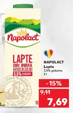 Kaufland NAPOLACT Lapte 3,5% grăsime Ofertă