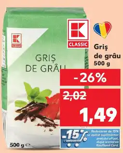 Kaufland Griş de grâu Ofertă