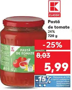 Kaufland Pastă de tomate 24% Ofertă