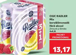 Kaufland CIUC RADLER Mix bere&limonadǎ fără alcool Ofertă