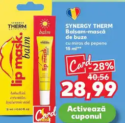 Kaufland SYNERGY THERM Balsam-mască de buze cu miros de pepene Ofertă